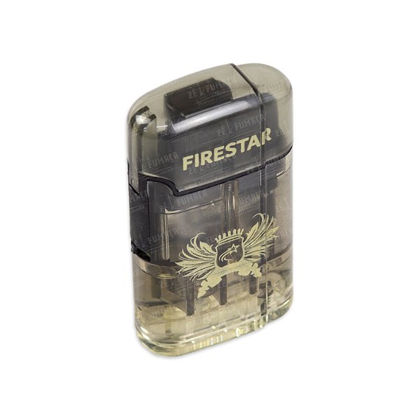 Isqueiro Maçarico Firestar 2 Chamas Translúcido - Preto