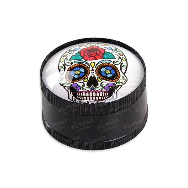 Dichavador de Metal 3D Caveira Mexicana I - Preto