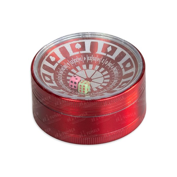 Dichavador de Metal Cassino - Vermelho