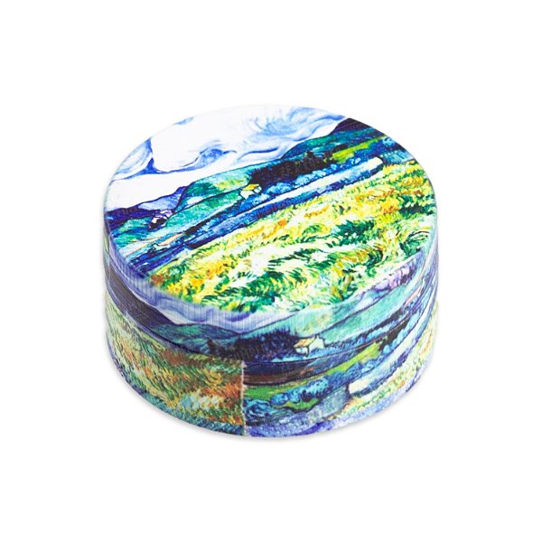 Dichavador de Metal Arte - Campo De Trigo com Ciprestes