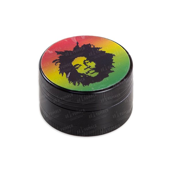 Dichavador De Metal Bob Marley Pequeno - Black V