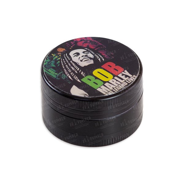 Dichavador De Metal Bob Marley Pequeno - Black VI