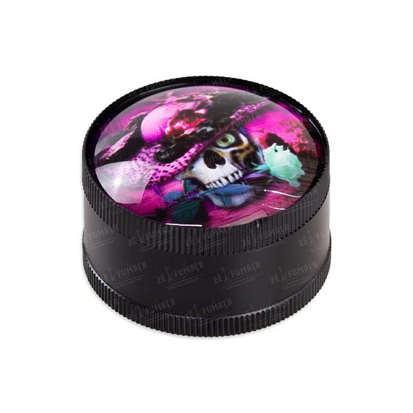 Dichavador de Metal 3D Skull - Rosa