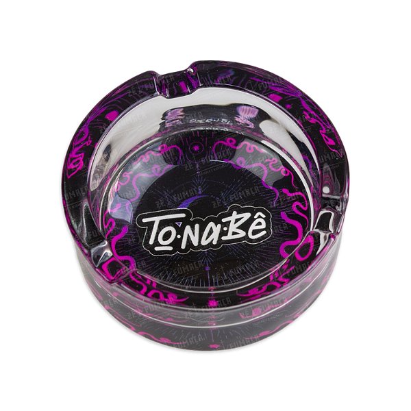 Cinzeiro de Vidro To Na Bê - Logo Roxo