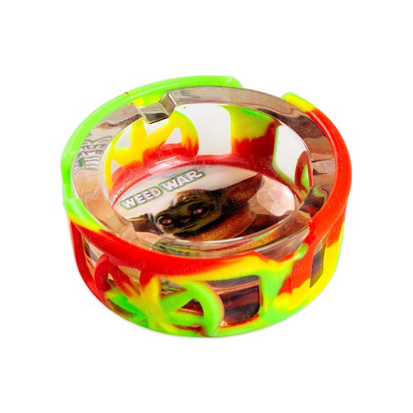 Cinzeiro de Vidro com Silicone - Weed War VIII