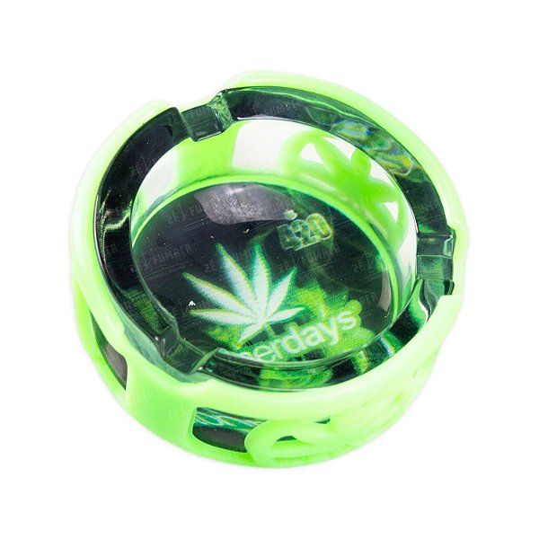 Cinzeiro de Vidro com Silicone - Stoner Days