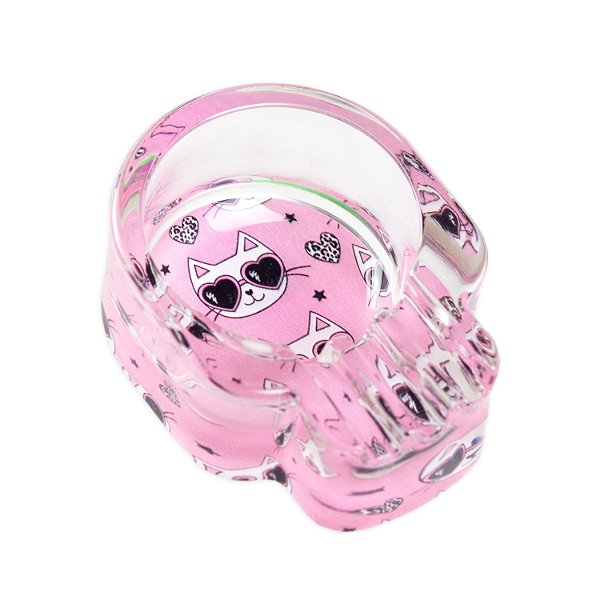 Cinzeiro de Vidro Caveira - Gato De Óculos