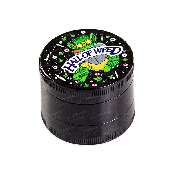 Dichavador de Plástico Hall Of Weed Preto - Ogro