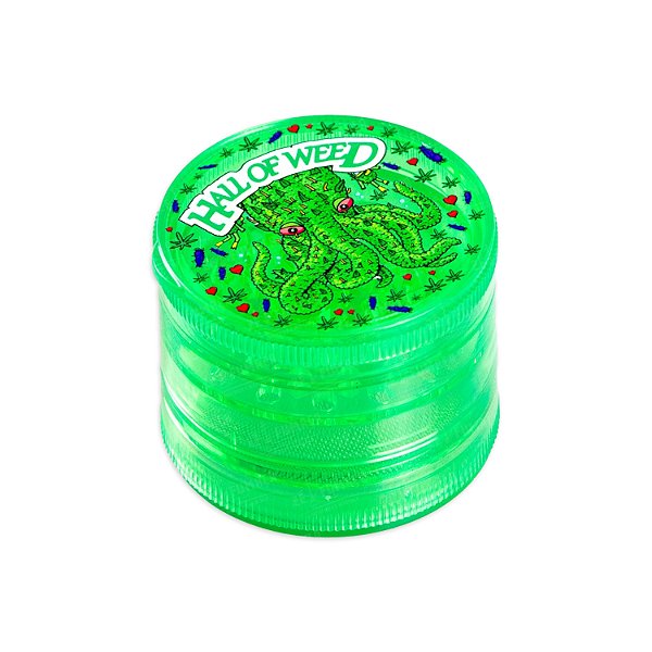Dichavador de Plástico Hall Of Weed Verde - Polvo