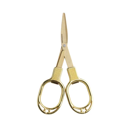 Tesoura Abduzido Dobrável Prime - Dourado / Dourado