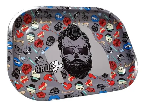 Bandeja de Metal Vintage Old Shool Silver - Bros