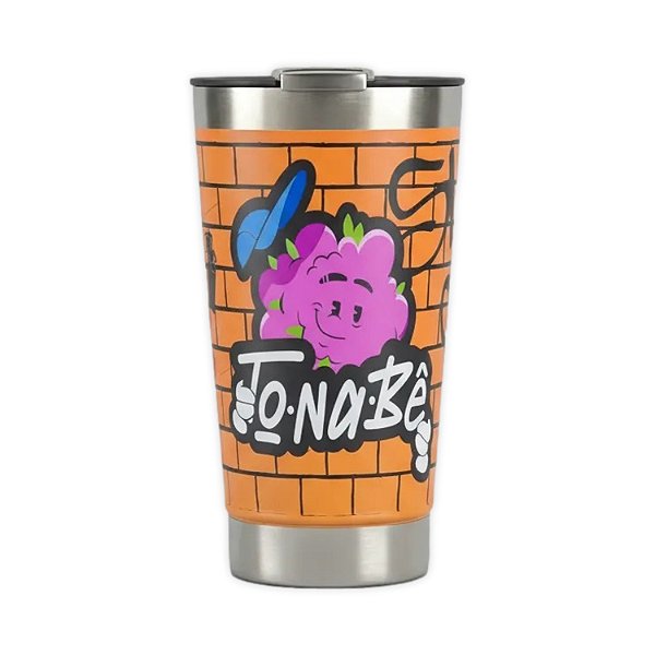 Copo Térmico 473ml Tampa/abridor Aço Inox Premium To Na Bê - Laranja