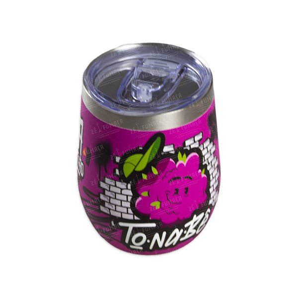 Copo Térmico 360ml c/ Tampa Abre e fecha - Rosa