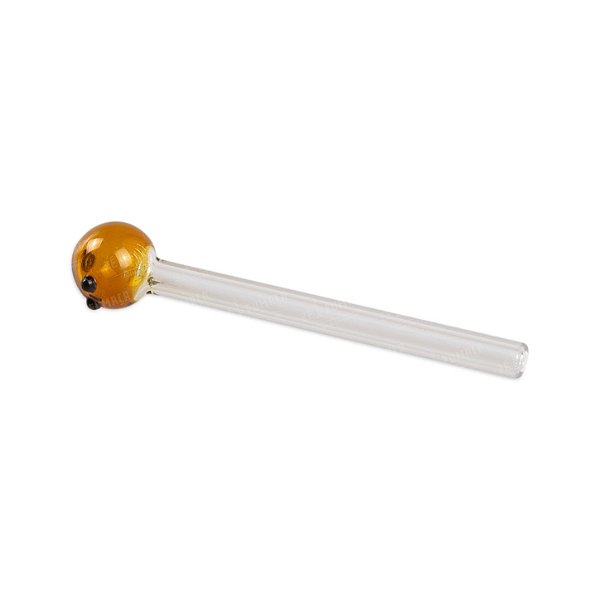 Piteira de Vidro Longa Olhinho Marrom 6 mm