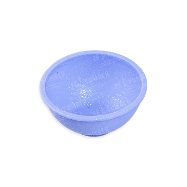 Mini Cuia de Silicone Glitter - Azul Claro