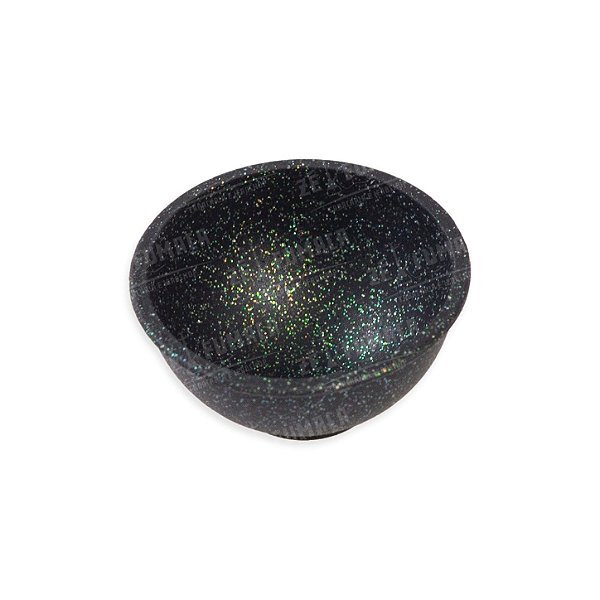 Mini Cuia de Silicone Glitter - Preto