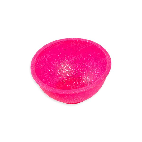 Mini Cuia de Silicone Glitter - Rosa