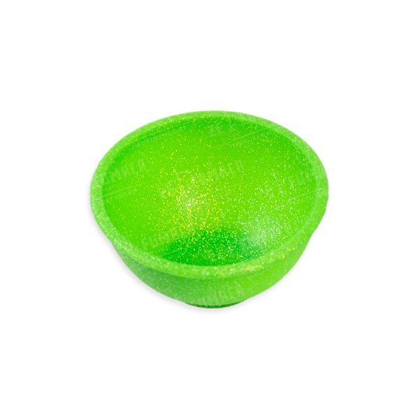 Mini Cuia de Silicone Glitter - Verde