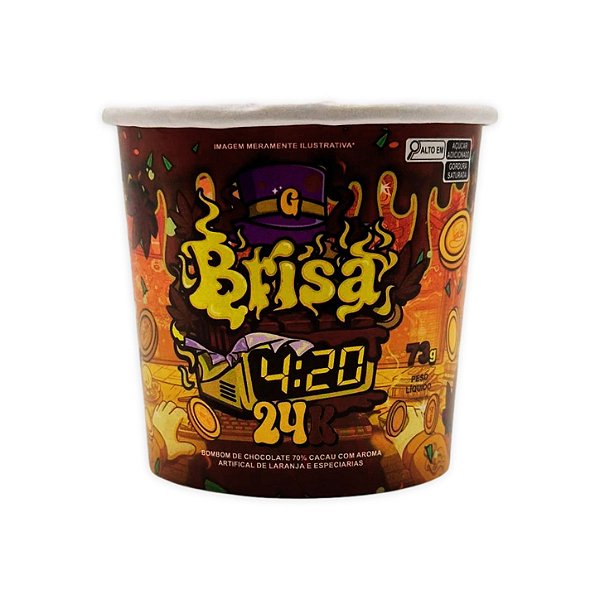 ChocoGrower Brisa 4:20 24K – Bombom de Chocolate 70% Cacau Laranja e Especiarias 73g