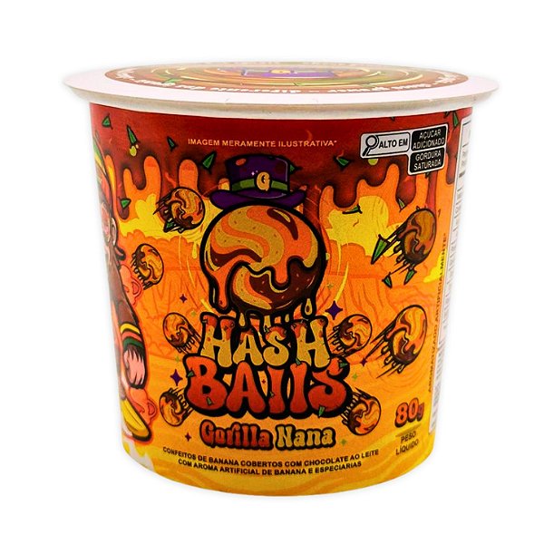 ChocoGrower Hash Balls Gorilla Nana – Confeito de Banana com Chocolate ao Leite 80g