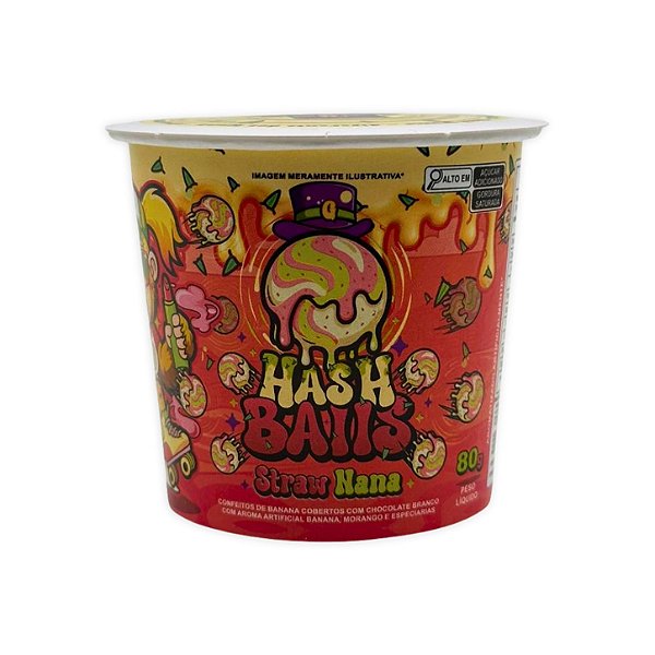 ChocoGrower Hash Balls Straw Nana – Confeito de Banana com Chocolate Branco 80g