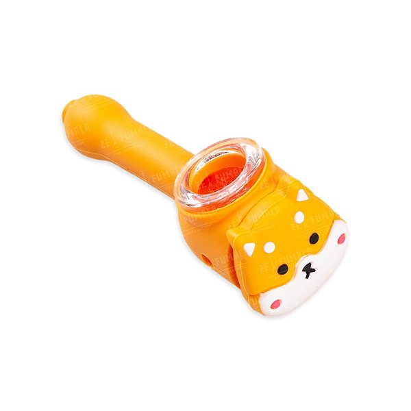Pipe de Silicone Shiba Inu (Chachorro) - Laranja