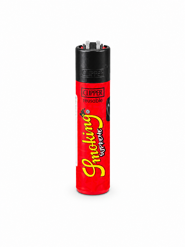 Isqueiro Clipper Grande Smoking - Supreme Vermelho