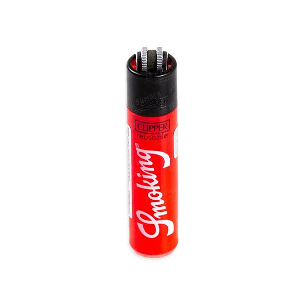 Isqueiro Clipper Grande Smoking - Vermelho