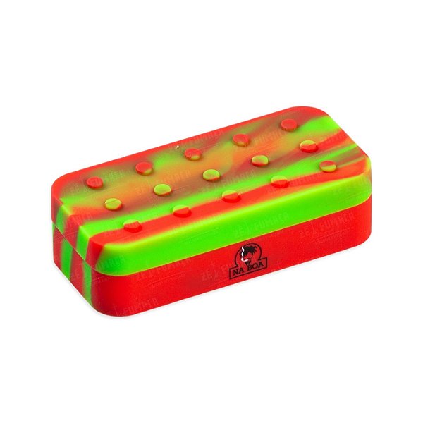 Slick Container De Silicone 34ml Na Boa - Mix Verde e Vermelho