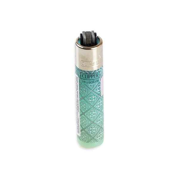 Isqueiro Micro Clipper Vintage Pattern - Azul
