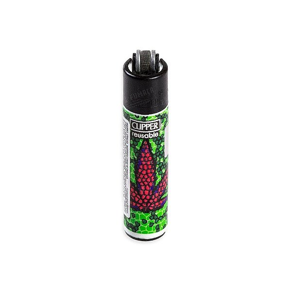 Isqueiro Micro Clipper Broken Leaves 2 - Verde
