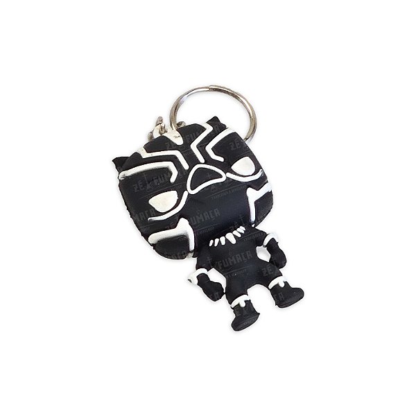 Chaveiro Pantera Negra Silicone Emborrachado
