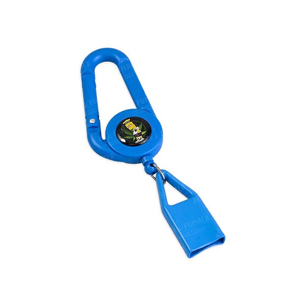 Porta Isqueiro com Chaveiro e Cordão Médio Azul - Bart