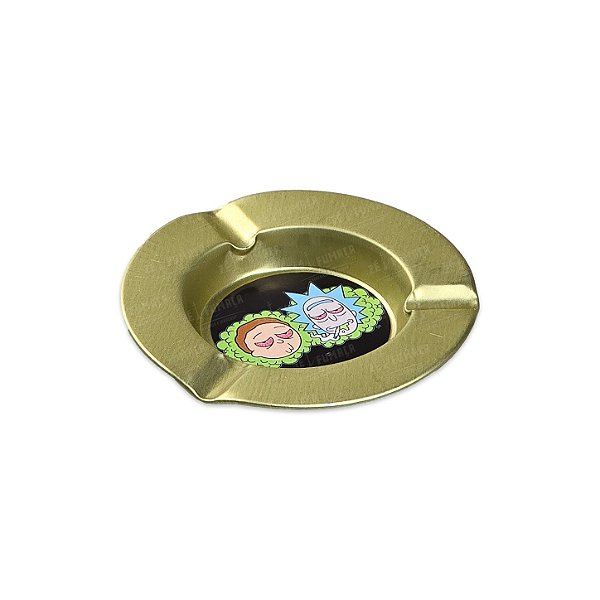Cinzeiro de Metal Pequeno Dourado - R&M Smoking