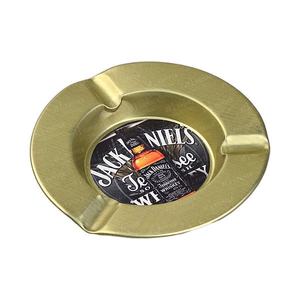 Cinzeiro de Metal Pequeno Dourado - Jack Daniels