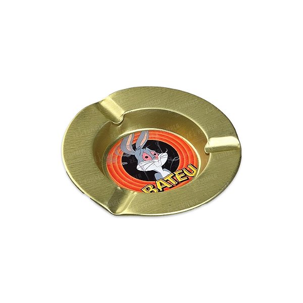 Cinzeiro de Metal Pequeno Dourado - Pernalonga