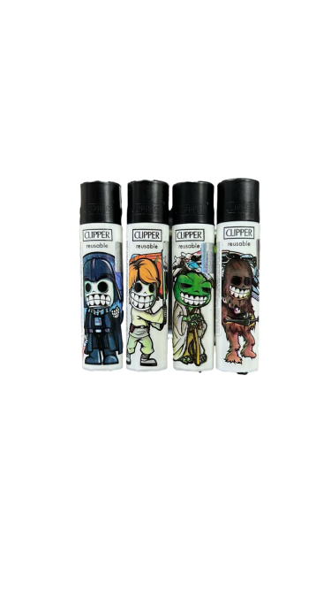 Isqueiro Grande Clipper Coleção Star Wars Kit c/ 4