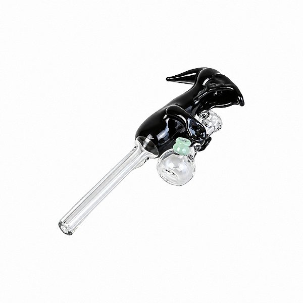 Piteira de Vidro Pânico Preta 7mm