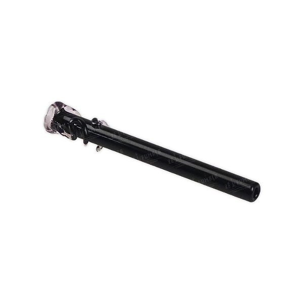 Piteira de Vidro Preta com Espiral Rosa 7mm