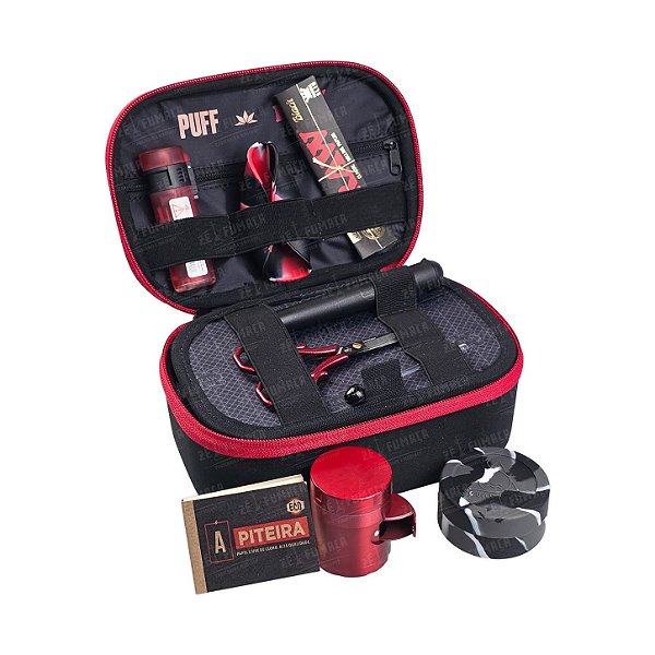 Kit Case Pro Puff Life Raw - Mix Preto e Vermelho
