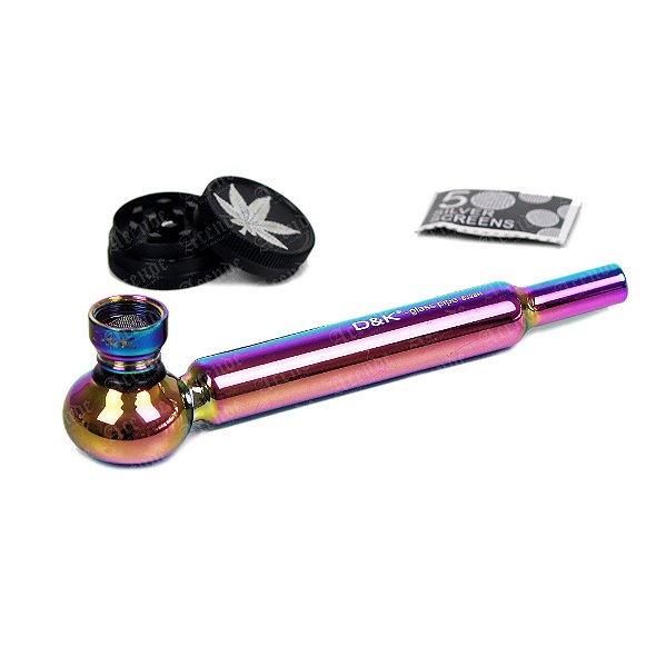 Kit Pipe de Vidro Camaleão D&K