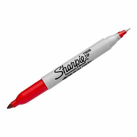 Caneta Ponta Dupla - Vermelha- Sharpie