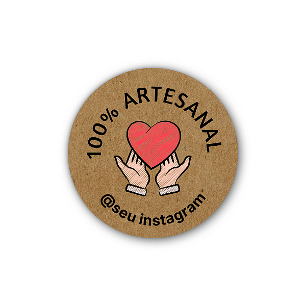 48 Adesivos c/ Instagram - 100% Artesanal (coração na mão)