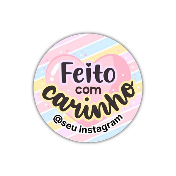 Pague 120 Leve 180 Adesivos - Feito Com Carinho (colorido)