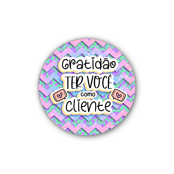 ULTIMAS UNDADES - 48 Adesivos - Gratidão Ter Você Como Cliente (roxo)