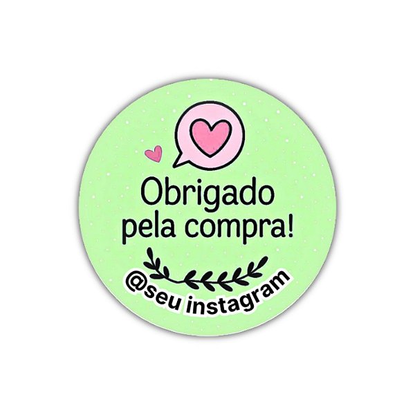 Pague 120 Leve 180 Adesivos - Obrigada pela compra (verde)