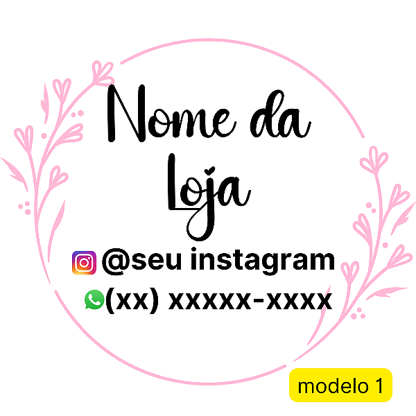 120 Adesivos Logotipo Com Borda Colorida (4 cm)