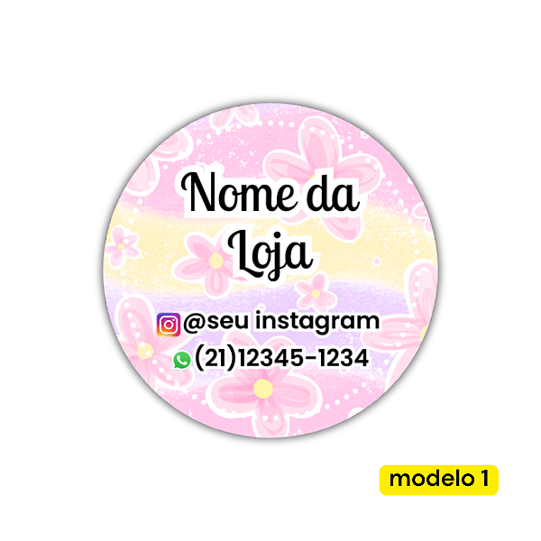 Pague 120 Leve 200 Adesivos Logotipo Estampada (4 cm)