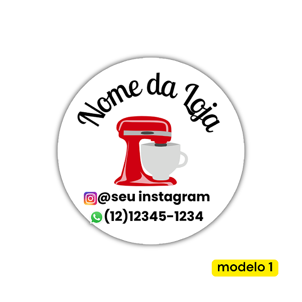 Pague 120 Leve 200 Adesivos Logotipo Batedeira(4 cm)