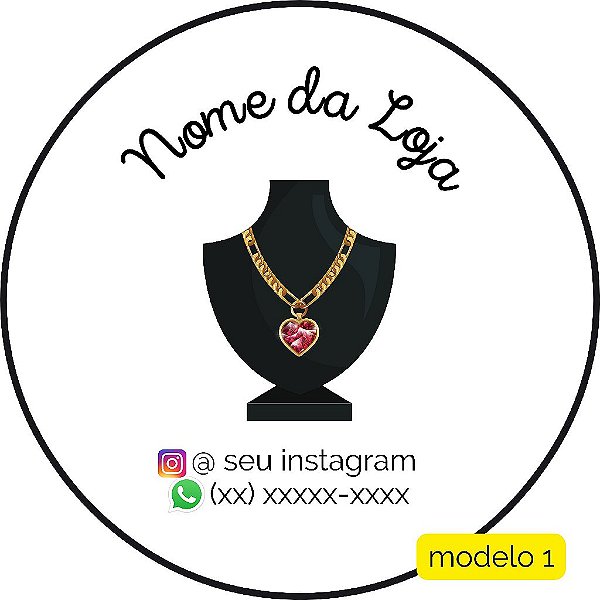 120 Adesivos Logotipo com Joias (4 cm)